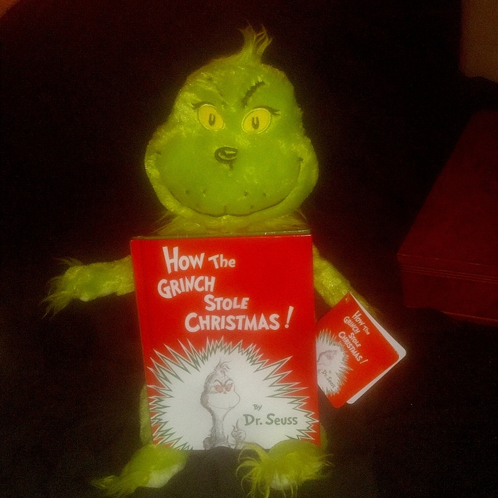 Christmas Gift How the Grinch Stole Xmas w/Book Brand New